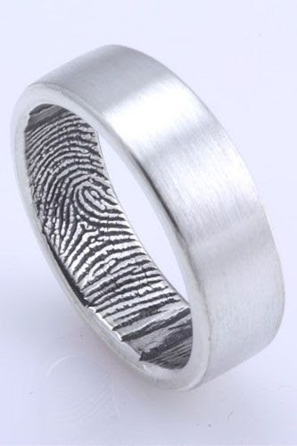 Guys Wedding Band - Fabuluster The Original Custom Fingerprint Wedding ...