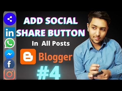 How to Add Social Share Button in Blogger 👈 || Free Social Share Button