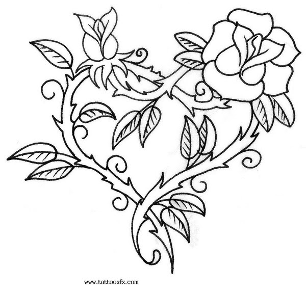coloring pages rose and cross