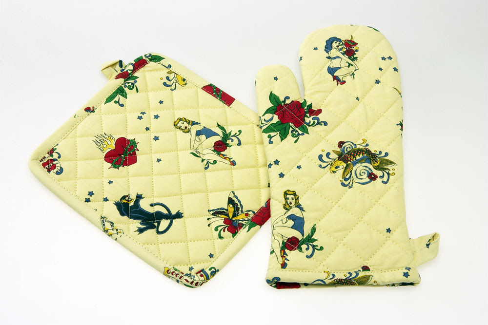 Tattoo Flash print kitchen linens. And Much More…