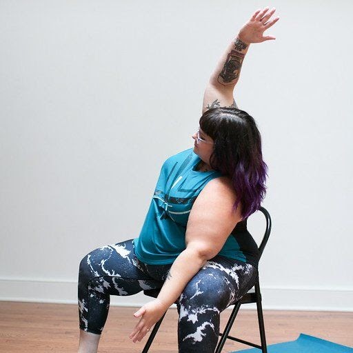 Kitchen Chair Yoga
