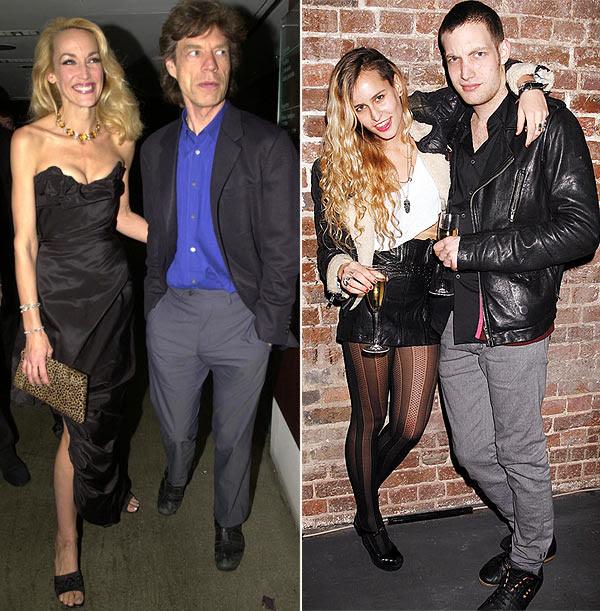 Jerry Hall and Mick