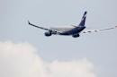 An Aeroflot Airbus A330 plane heading to the Cuban capital Havana takes off at Moscow's Sheremetyevo airport