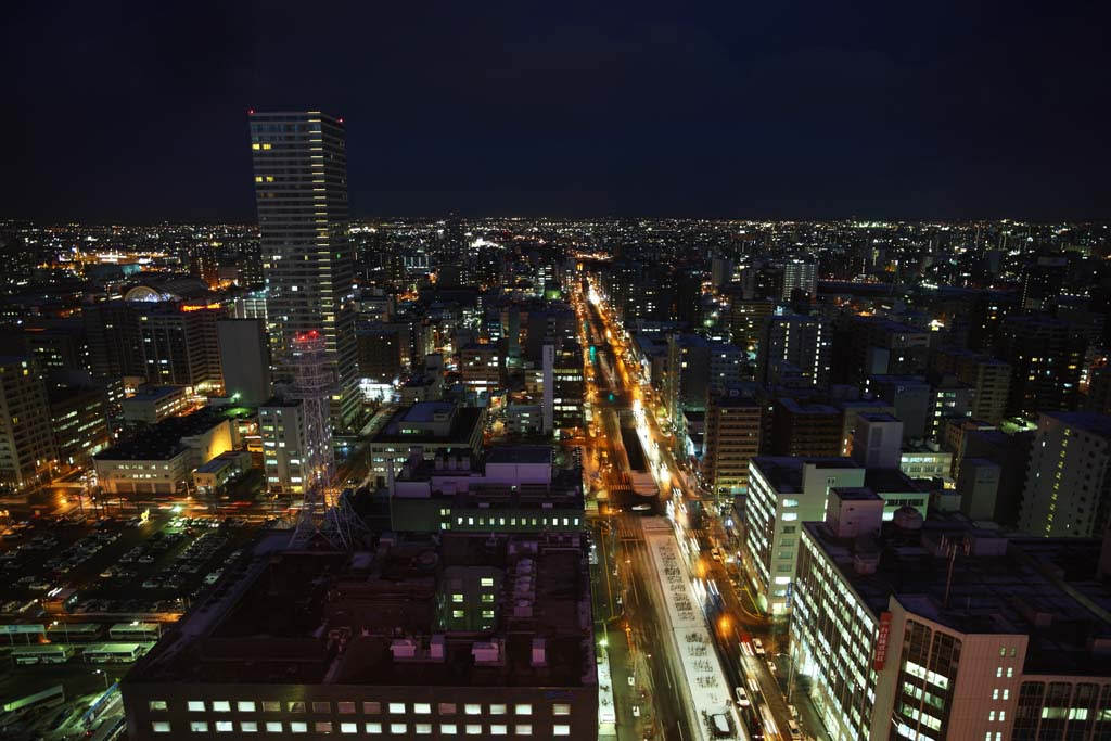 ゆんフリー写真素材集 No 7497 札幌の夜景 日本 北海道