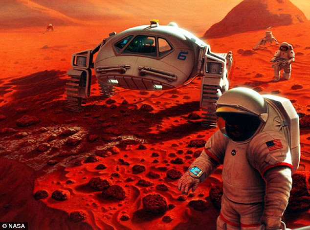 Once they had performed their scientific objects, potentially on the surface (illustration shown), they would be put to sleep again for the return home. The study was backed by Nasa but the agency has not yet decided if it will use such a technique on future manned missions to Mars or not