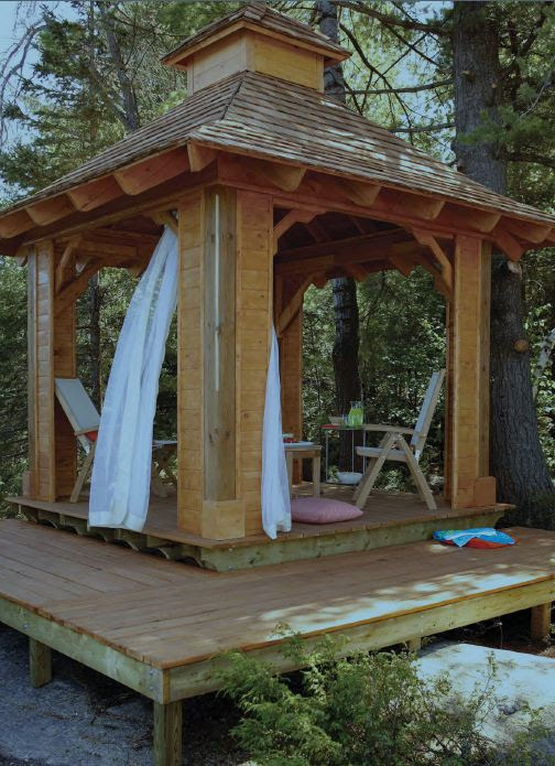 custom gazebo plans, 10ft square deluxe open air gazebo