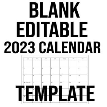 However, if you don't want a plain calendar, then open the free calendar maker to add . editable blank calendar template for your needs