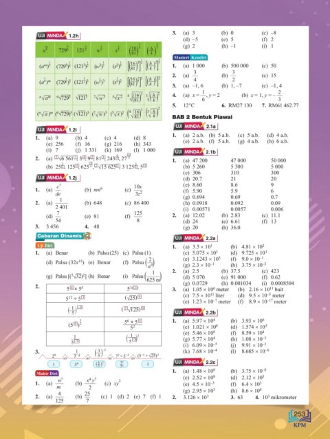 Matematik Tingkatan 3 Bab 1 Jawapan Uji Minda 1.2e  malaowesx
