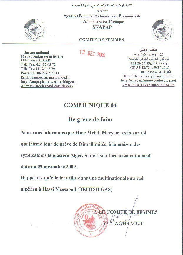 COMMUNIQUE 04