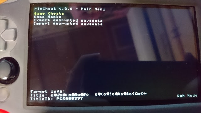 Psvita リアルタイムチートプラグインrincheat V 0 1 Beta がリリース 玄人向けの 3ds改造