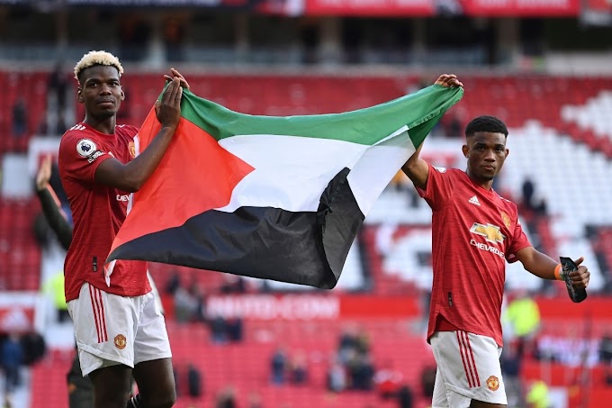 Paul Pogba, Amad Diallo Wave Palestine Flag in Show of Solidarity After Manchester United Match