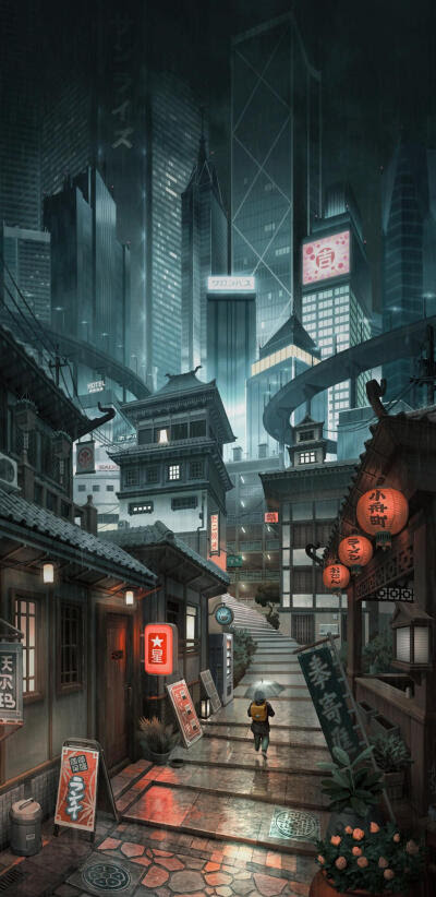 日本东京插画 万图壁纸网