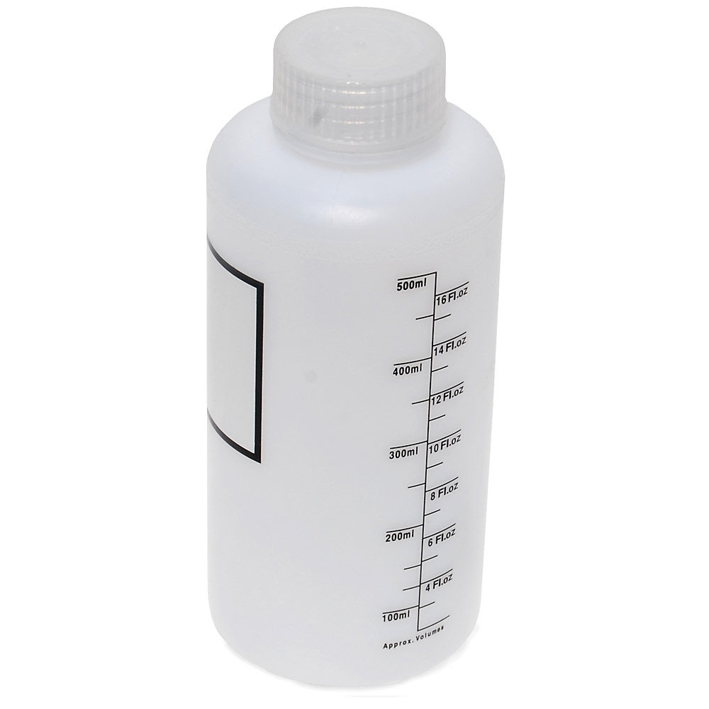 Relius Solutions Graduated Plastic Bottle - Narrow Bottle With Standard Cap - 8 Oz.  (BTL-N-8-LBL-CS)