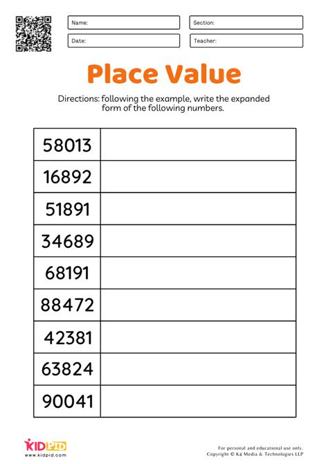  math expanded form worksheets for grade 4 kidpid