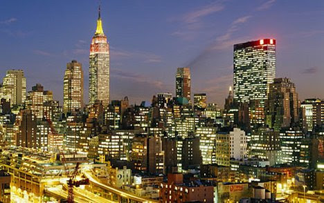new york skyline at night. A picture of New York#39;s