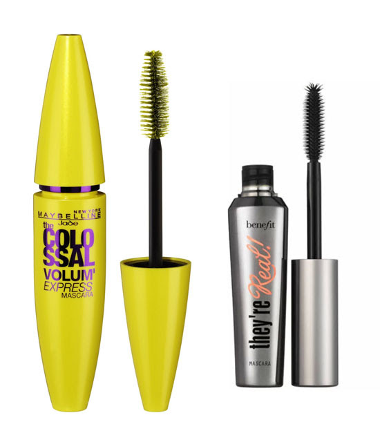 Colossal, da Maybelline, e They are Real, da Benefit, têm aplicadores gigantes que depositam muito produto nos cílios e dão muito volume