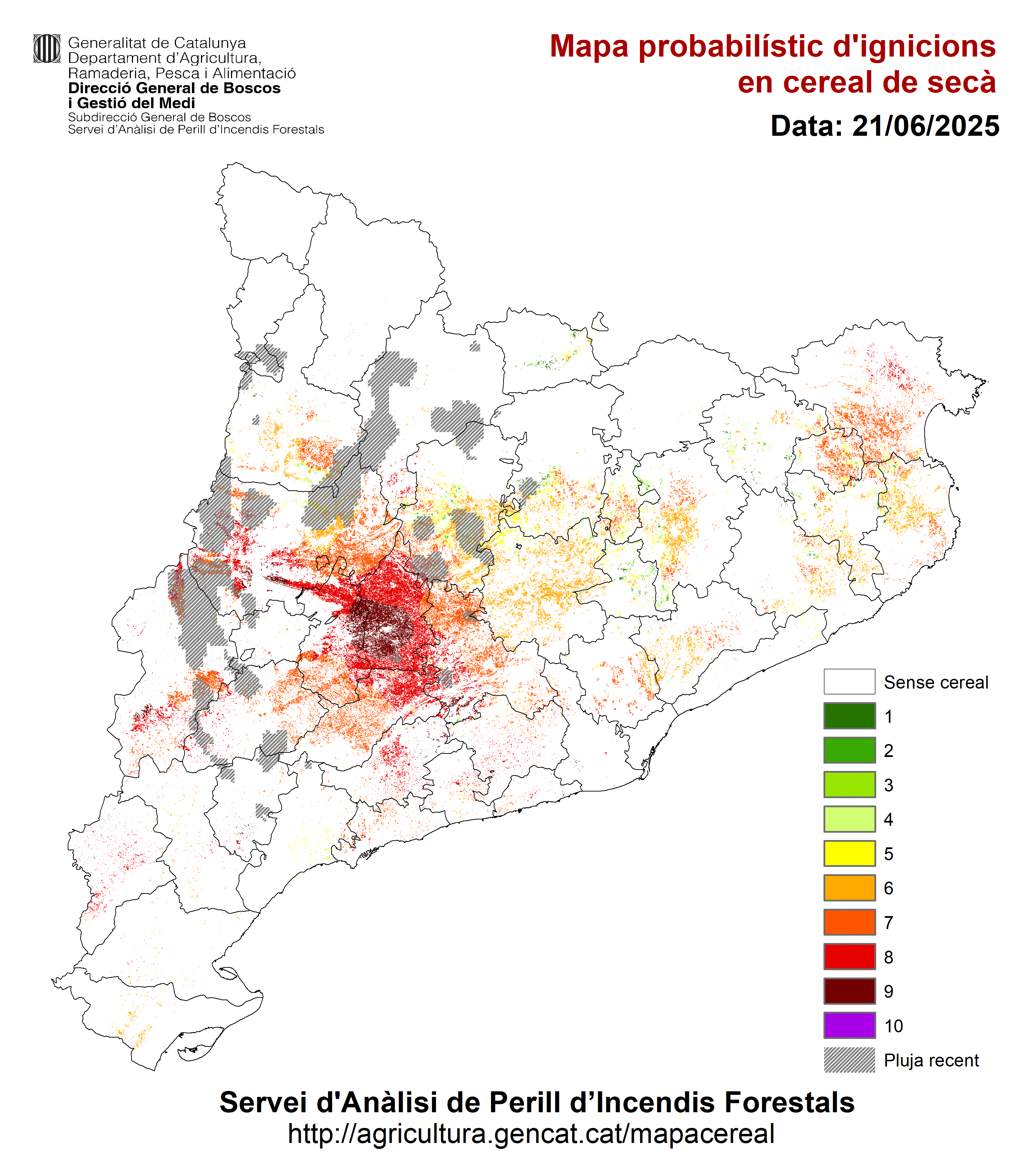 Mapa d'ignició de cereal