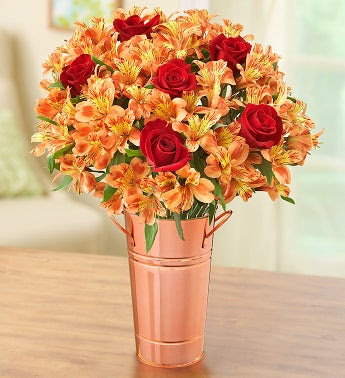 Flower Deals Free Shipping on Lily Bouquet With Free Copper Flower Pail   Online Coupon Codes