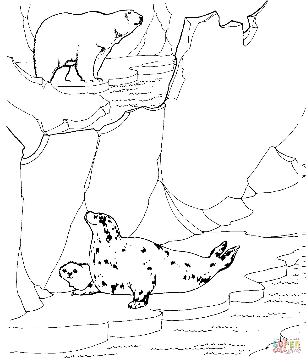 Polar Bear hunting for Ringed seals