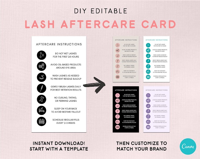Printable Lash Aftercare