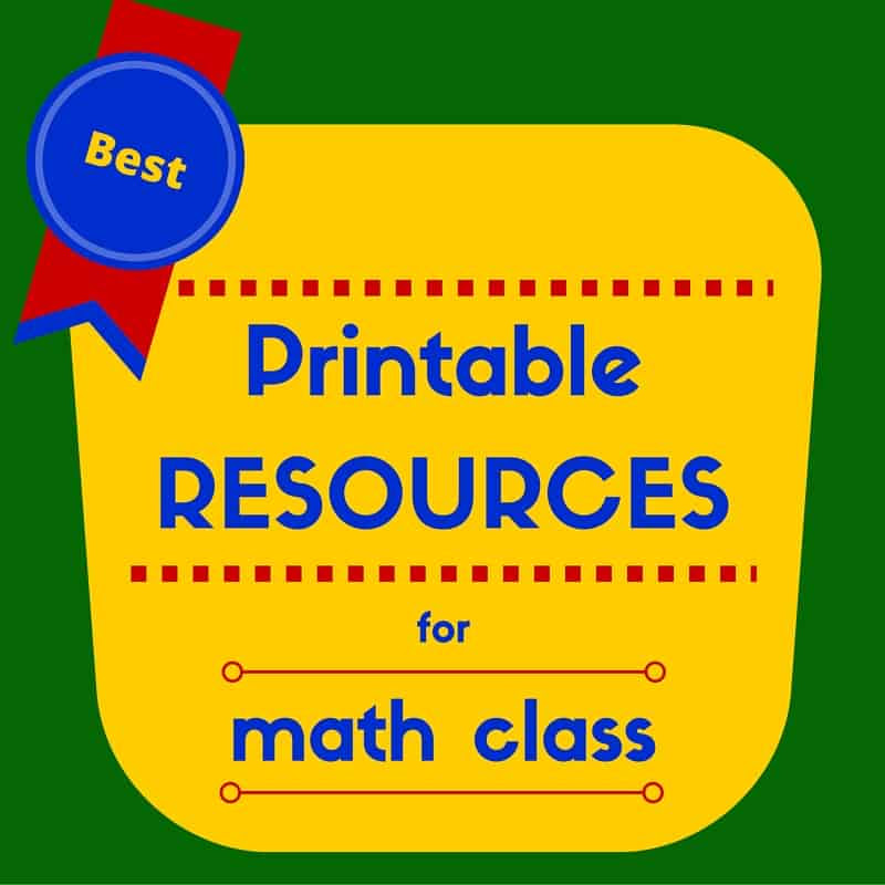 Favorite Printable Math Resources