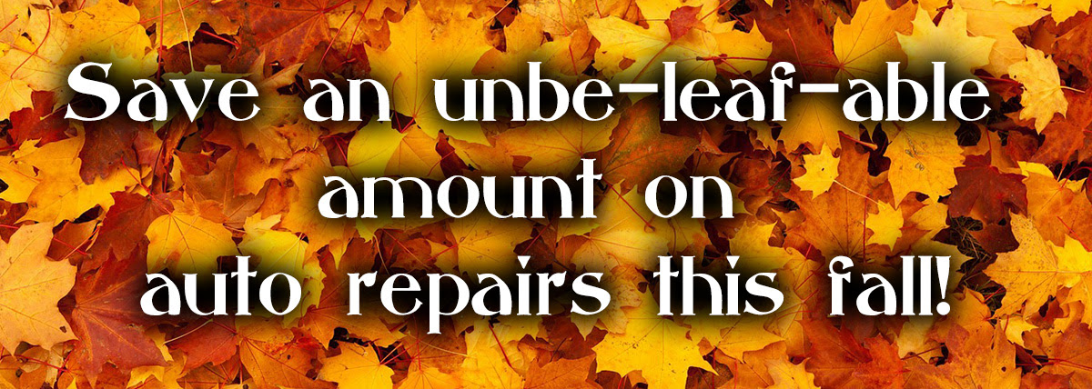 Save an unbe-leaf-able amount on autumn-mobile repairs this fall!