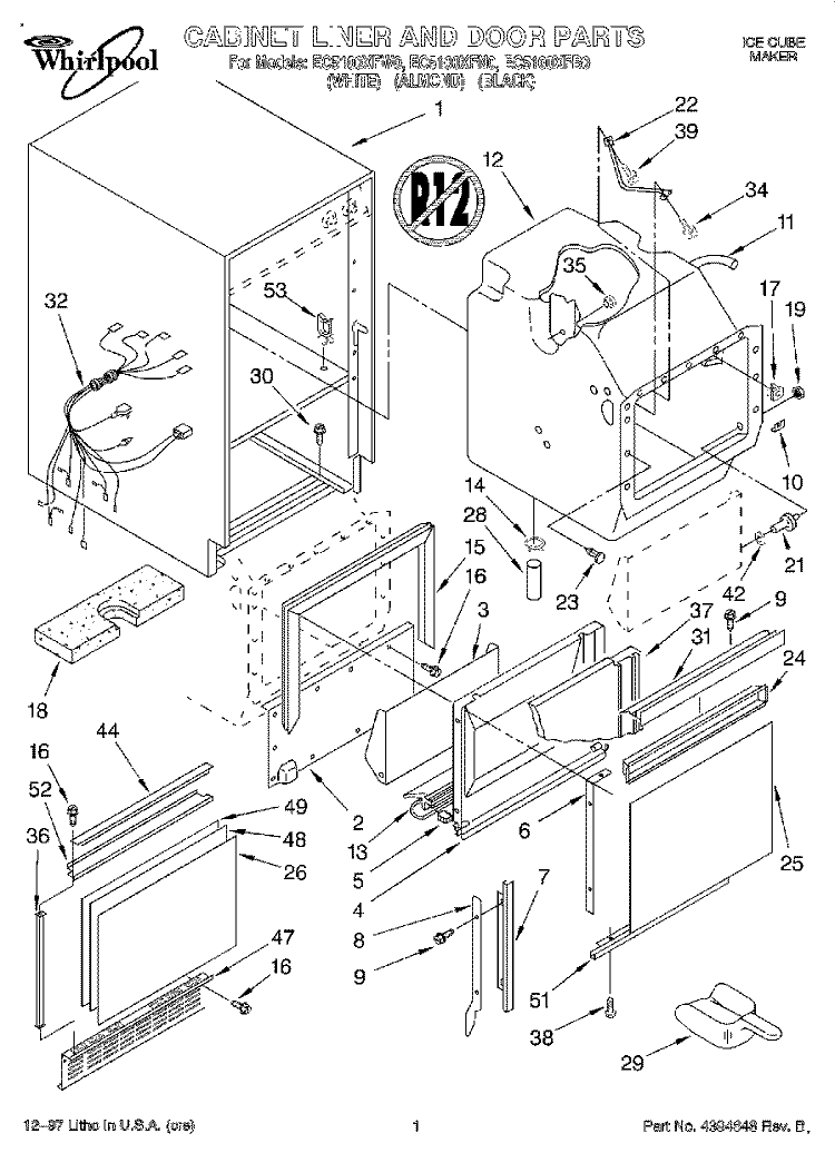 Whirlpool Ice Machine Parts Diagrams and Catalog