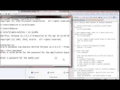 Step by Step Guidance to Reset Internal Admin Password on Oracle APEX
