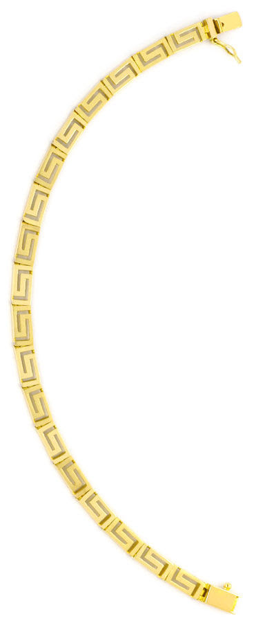 Original-Foto 4, SET GOLD-KETTE GOLD-ARMBAND MÄANDER GELBGOLD MATT-GLANZ