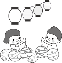 夏まつり ヨーヨー釣りのイラスト 無料イラスト フリー素材