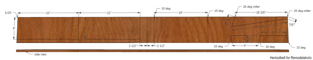 I love unexpected design features! Free plans to build a Mid-Century Modern side table with convenient magazine or book holder. Build this side table with only 1 board!