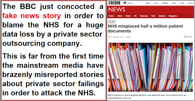 The BBC fake news headline about the NHS