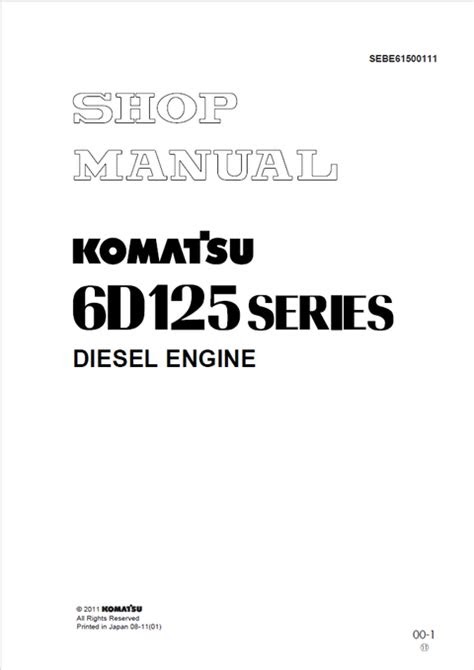 Download Komatsu 6d125 1 S6d125 1 Shop Manual