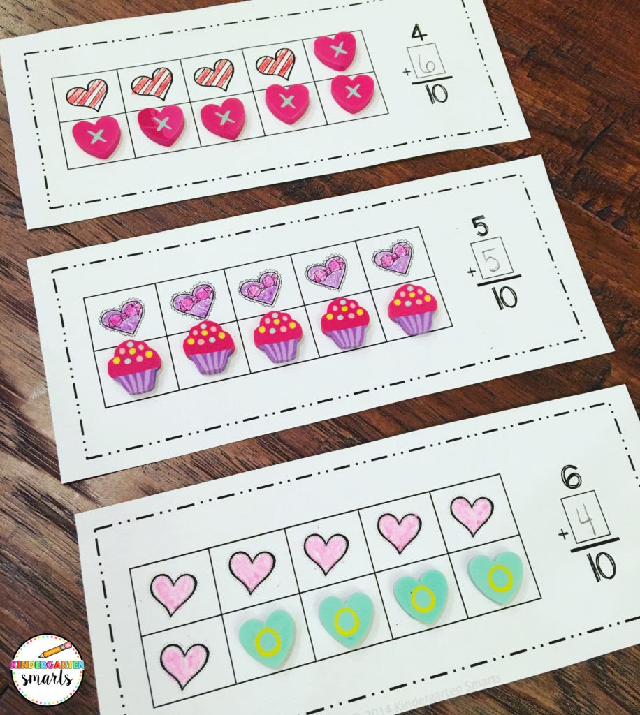 Valentine's Day Math and Literacy Centers with Printable Worksheets ...