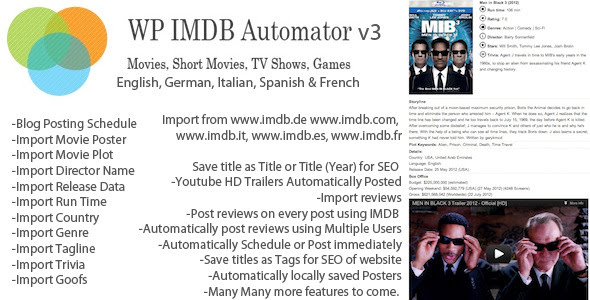 WP IMDB Automator - CodeCanyon Item for Sale