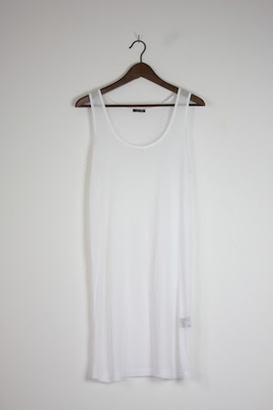 Sosume white long tank