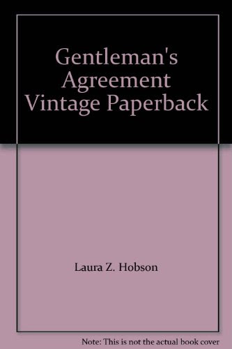 Gentleman's Agreement Vintage Paperback, by Laura Z. Hobson