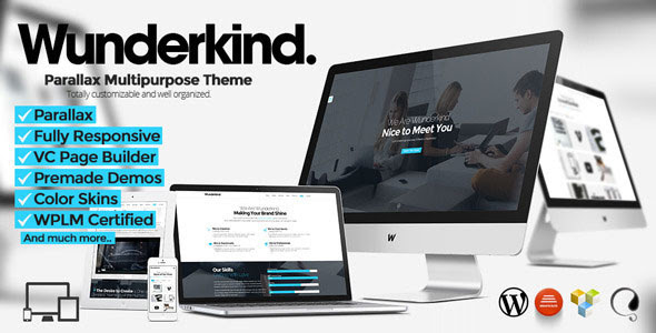 Wunderkind - One Page Parallax WordPress Theme