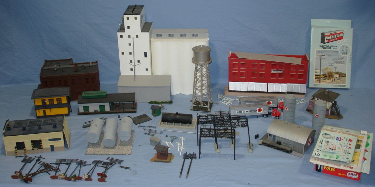 WALTHERS ATLAS KORBER HO MODEL RAILROAD TRAIN LAYOUT BUILDINGS LOT 
