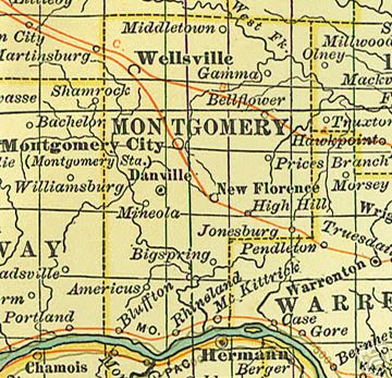 Montgomery County Missouri Genealogy History Maps With