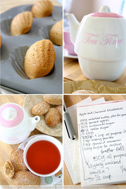 Apple and Cinnamon Madeleines with Raspbery Tea