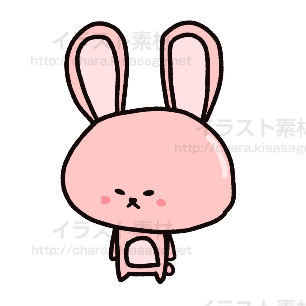 ピンクのうさぎのゆるキャラ キャラクターweb
