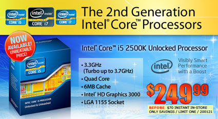 Intel Core I5 2500k Unlocked Sandy Bridge Cpu For 179 99 Legit Reviews