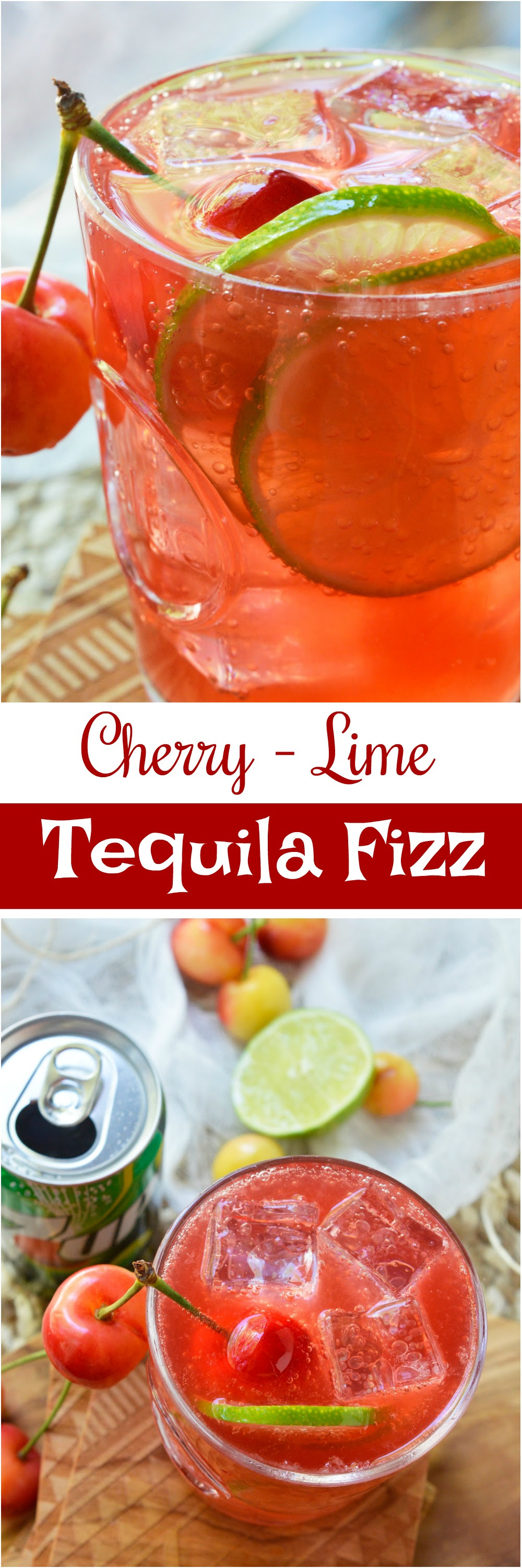 Cherry Lime Tequila Cocktail - WonkyWonderful