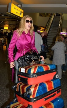Amy Willerton departs Heathrow Airport for Australia