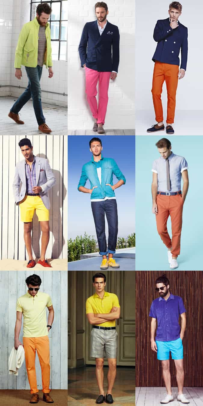 Men's Bold Neon and Fluorescent Colours Lookbook