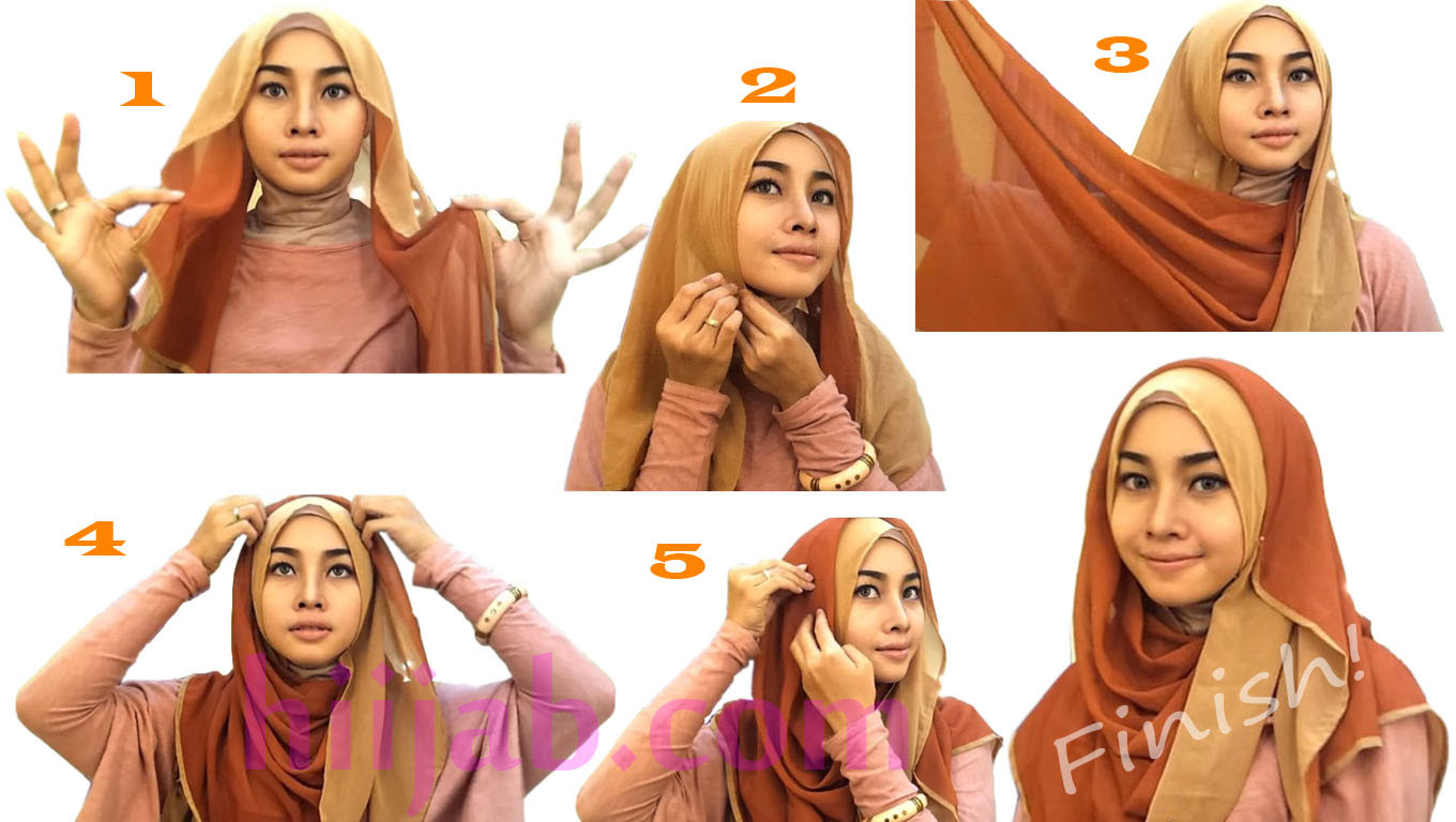 Tutorial Hijab Kondangan Pashmina