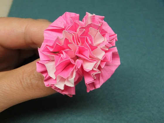 最速 折り紙 カーネーション 花束 折り 方