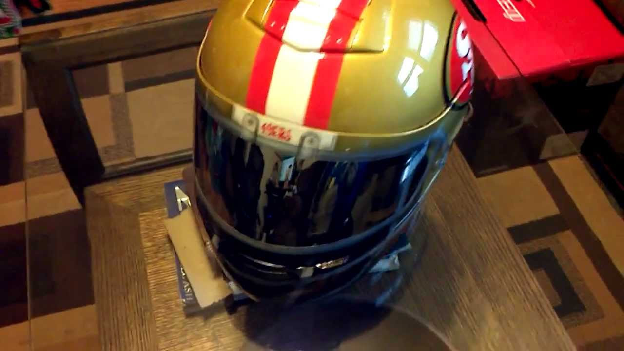 Custom Painted 49ERS Motorcycle Helmet - YouTube