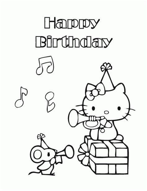 happy birthday cake  party coloring pages